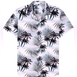 NWOT Alimens & Gentle Casual Hawaiian Shirt Short Sleeve Button Down Shirt, L